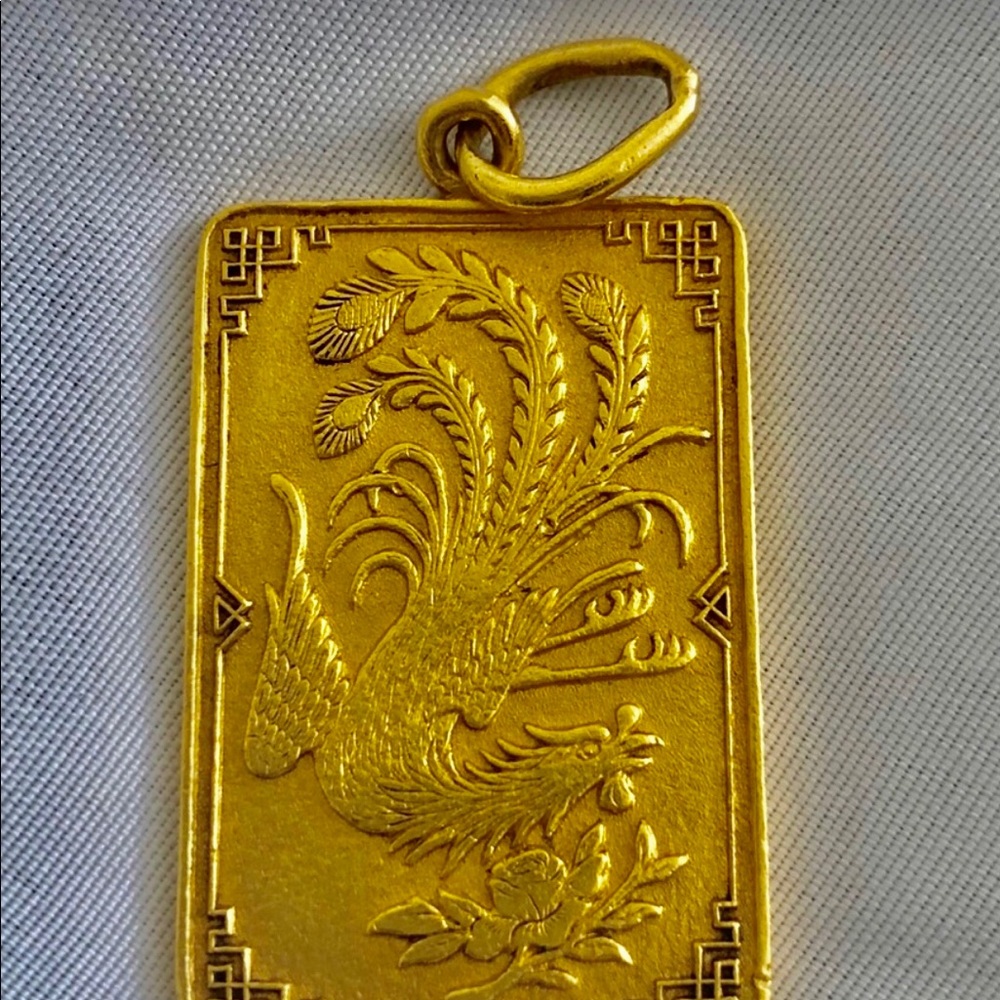 RARE 1970’s 24k PURE GOLD Pendant 👍 - Picture 2 of 5